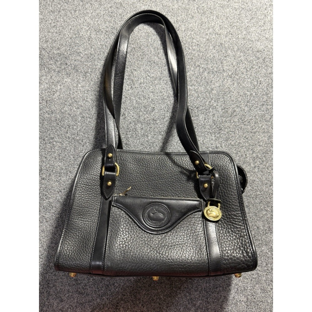 Dooney Bourke All Weather Leather Small Tote Pebbled Leather Black Handbag